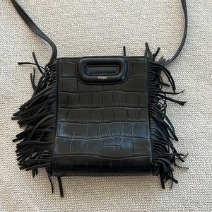 Maje Fringe Croc Bag